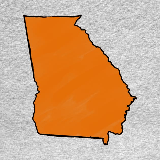 Georgia - Orange Outline by loudestkitten